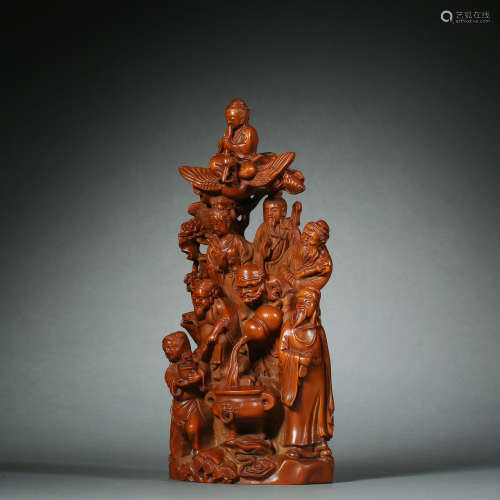 Qing Dynasty, Boxwood Eight Immortals