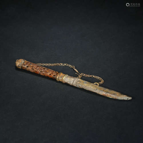 Liao Dynasty,Agate Silver Knife