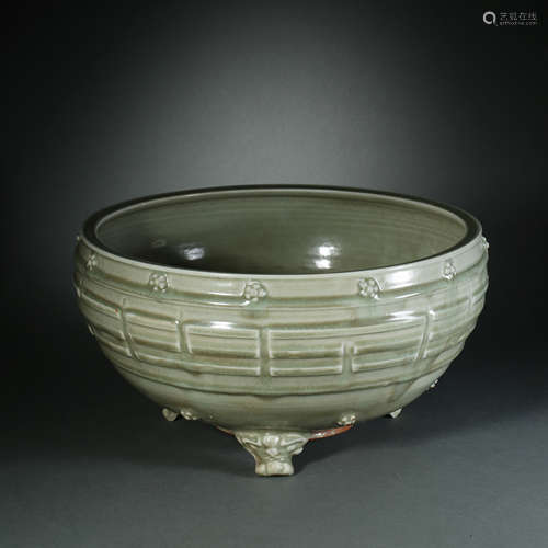 Ming Dynasty,Longquan Kiln Three-Legged Washing