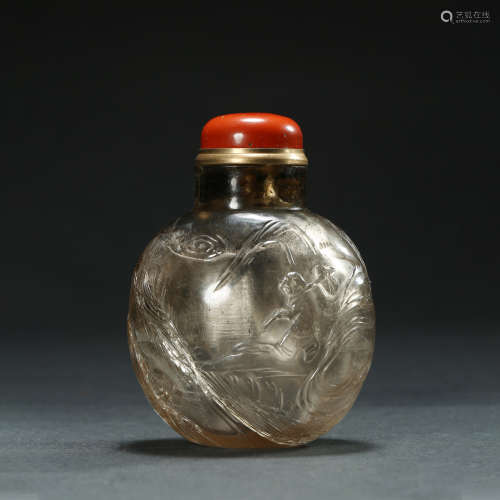 Qing Dynasty, Crystal Snuff Bottle