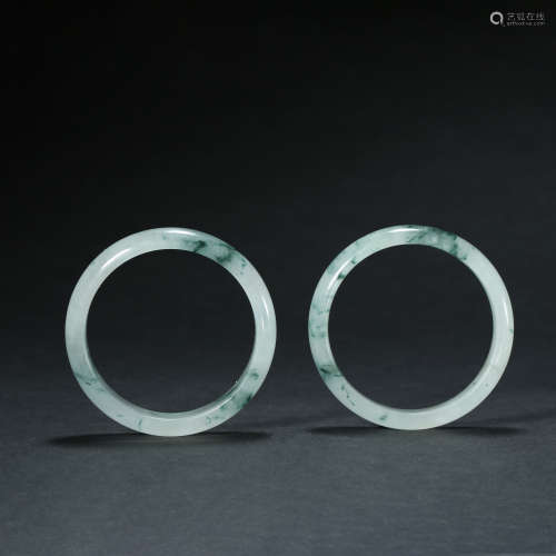 Qing Dynasty,Jadeite Bracelet