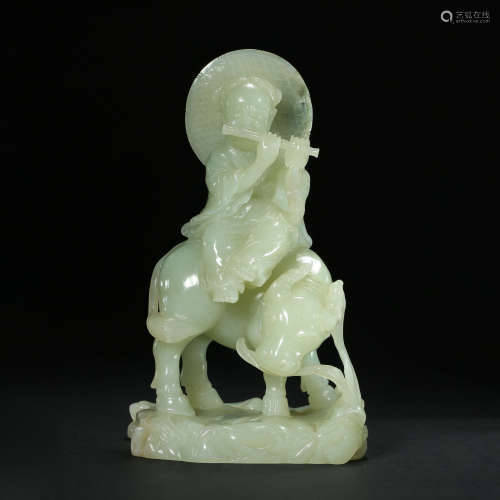 Qing Dynasty，Figure Jade Ornament