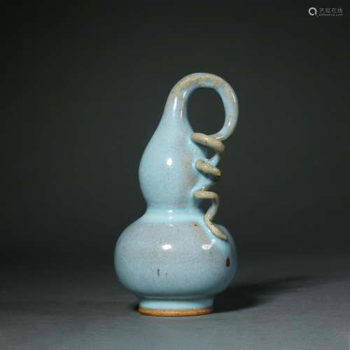 Song Dynasty，Jun Kiln Gourd Bottle