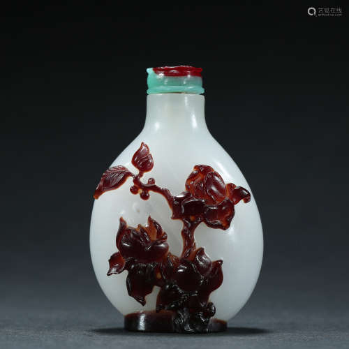 Qing Dynasty，Coloured Glaze Snuff Bottle