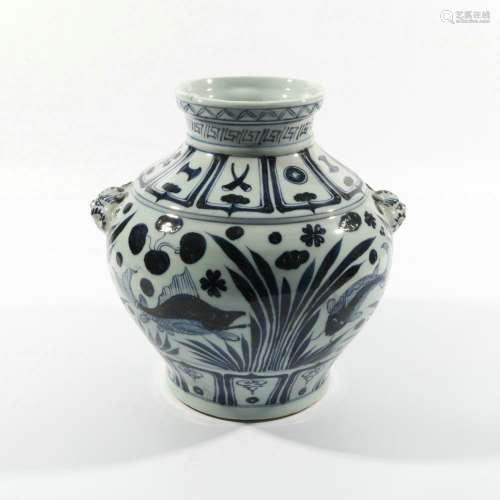 chinese blue and white porcelain large jar