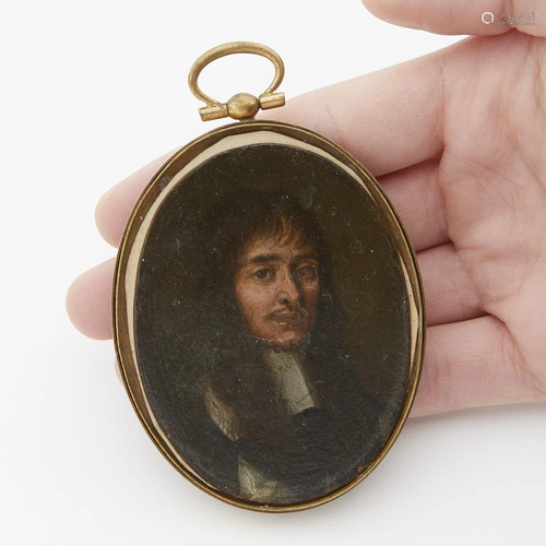 17th c. Anglo-Flemish School Miniature Painting on