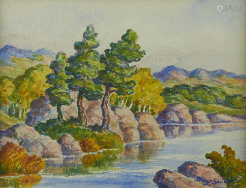 Birger Sandzen Watercolor Landscape