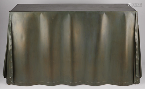 Steel Draped Console Table in the Style of John