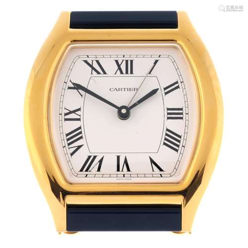 CARTIER - a travel alarm clock.