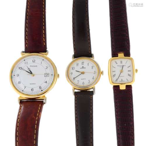 A group of five assorted watches, to include a Memostar Alar...