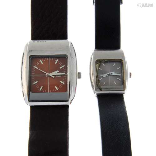 A group of seven assorted Diesel watches.