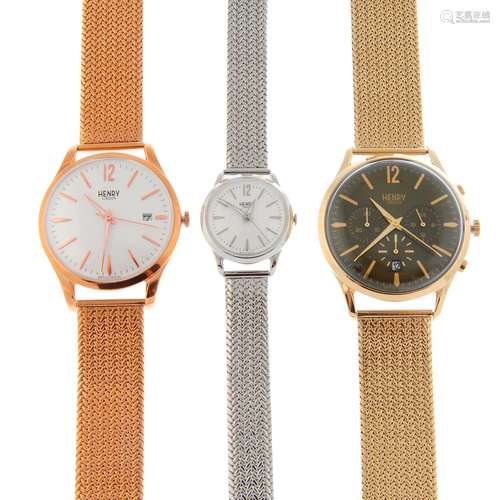 A group of five assorted watches,