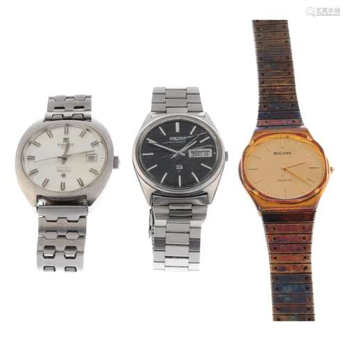 A group of six assorted watches, to include examples by Tiss...