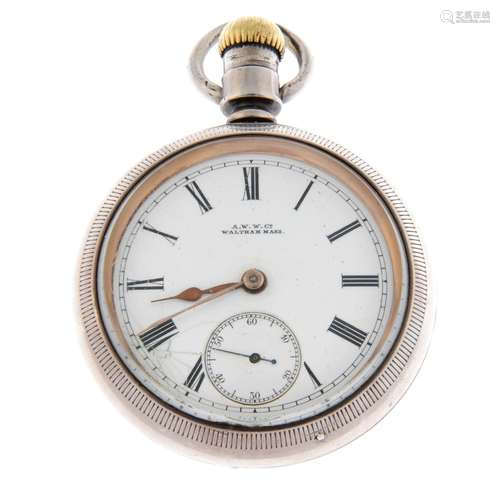 An open face pocket watch by Waltham.