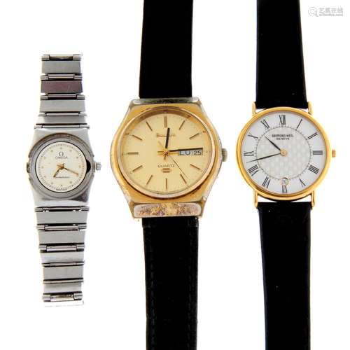 A group of five assorted watches,