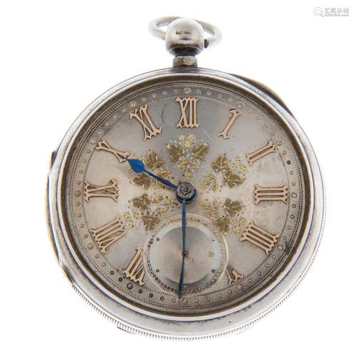 An open face pocket watch by P.