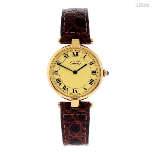CARTIER - a Must de Cartier wrist watch.