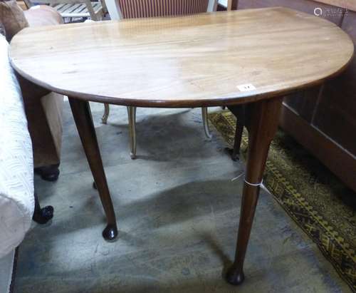 A George III mahogany oval pad foot dining table W 100 exten...