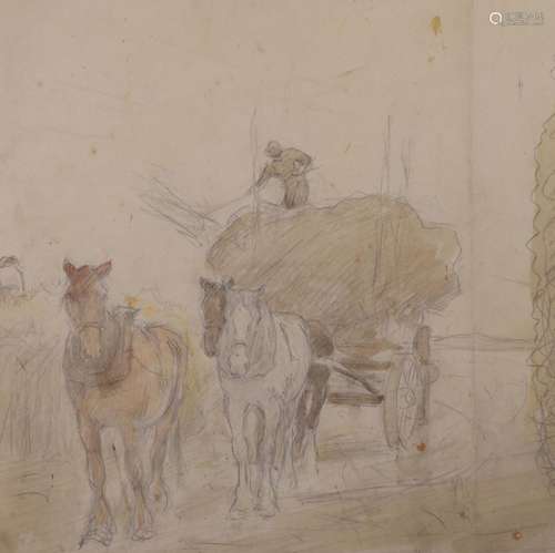 Nathaniel Hughes John Baird (1865-1936), watercolour, Haymak...