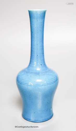 A Chinese turquoise glazed bottle vase, height 20cm