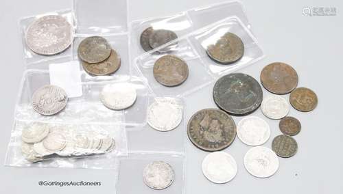 18th to 20th century UK coins –To include a George III crown...