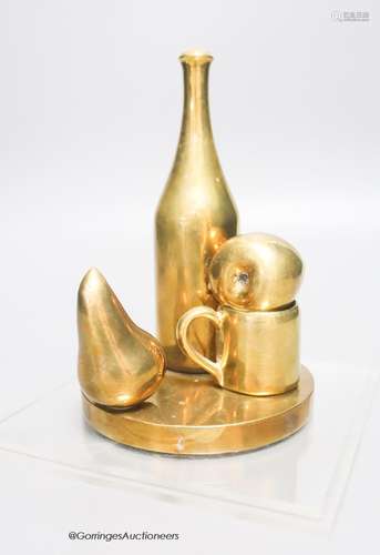 Paul Suttman. A bronze still life model, height 16cm