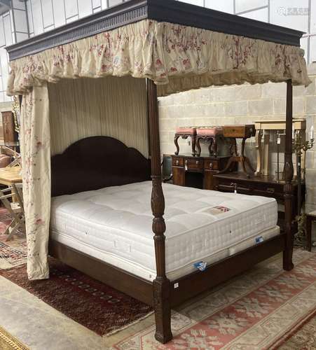 And So To Bed. A George III style mahogany four poster 5ft b...