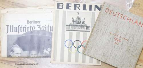 ° A Berlin 1936 Olympics magazine, book 1936, and a contempo...