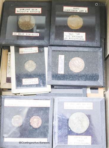 Roman Empire, A collection of 58 AE coins,To include Sestert...