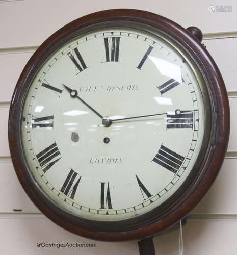 An early 19th century dial clock William HislopSingle chain ...