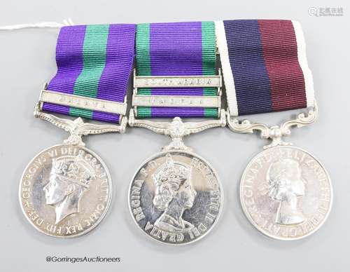 Trio of medals to N4021907, Corporal R J Galloway, RAF compr...