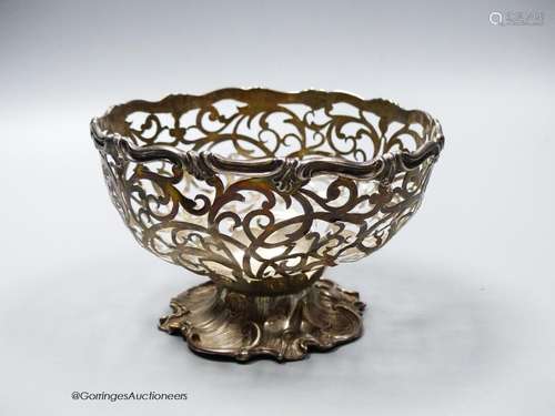 A William IV Scottish pierced silver pedestal bowl (lacking ...