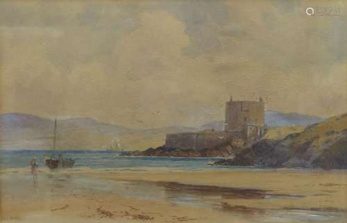 William Walter May (1831-1896), watercolour, Coastal castle,...