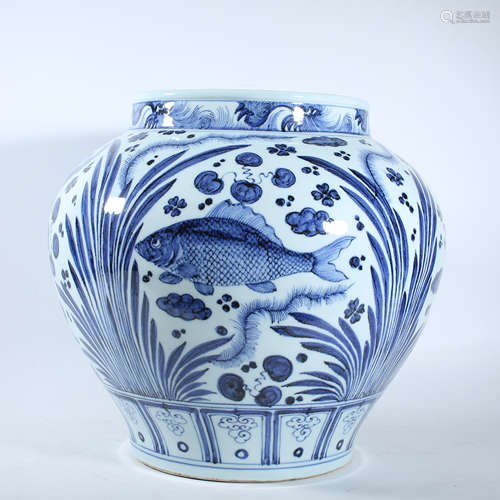 Yuan Dynasty blue and white pot