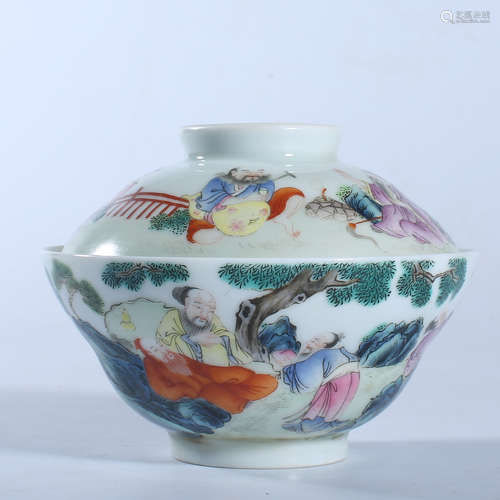 Qing Dynasty pastel covered bowl