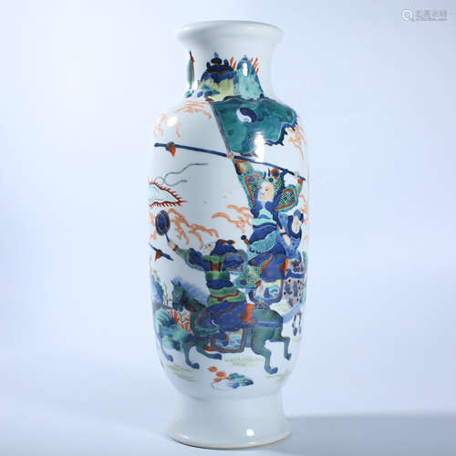 Qing Dynasty pastel figure story bottle