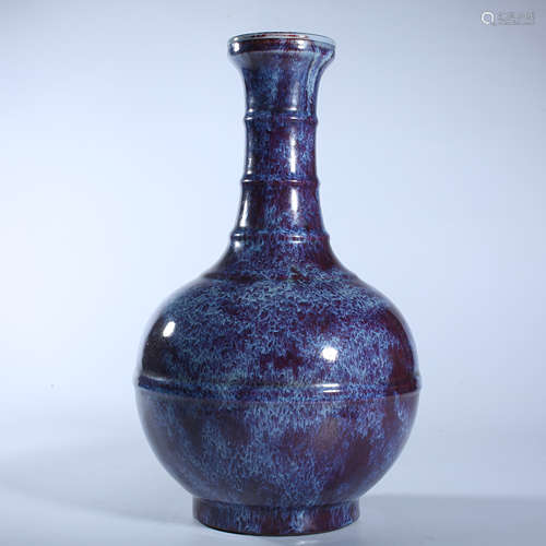 Qing Dynasty kiln change glaze string pattern bottle