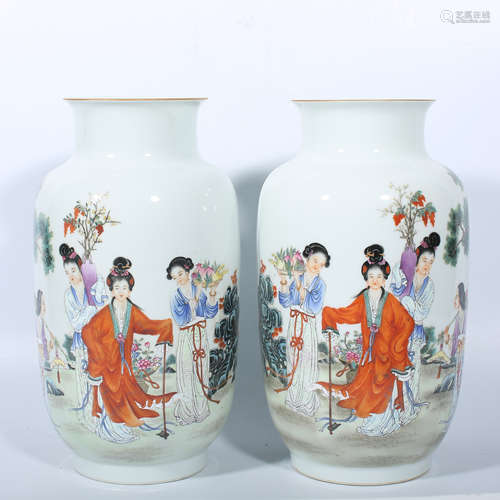 A pair of pink character story bottles in the Republic of Ch...