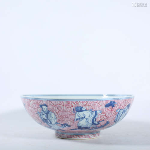 Painted figure story bowl in Qing Dynasty