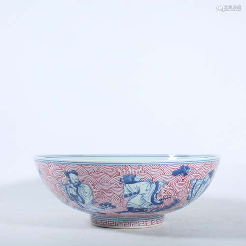 Painted figure story bowl in Qing Dynasty