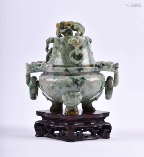 Jade Weihrauchbrenner China Qing Dynastie