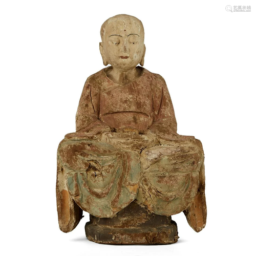 Chinese Carved Wood Buddha