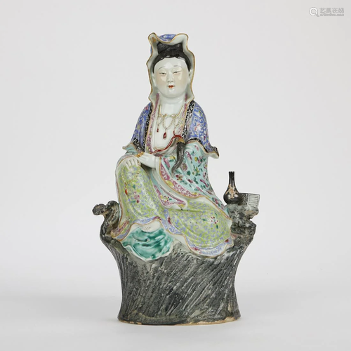 Early 20th c. Chinese Porcelain Lady in Robes