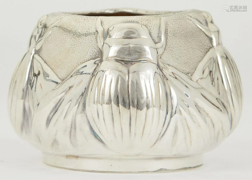 Tiffany & Co. Sterling Scarab Vase