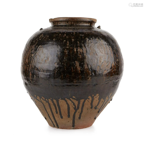 Large Chinese Han Dynasty Glazed Pot