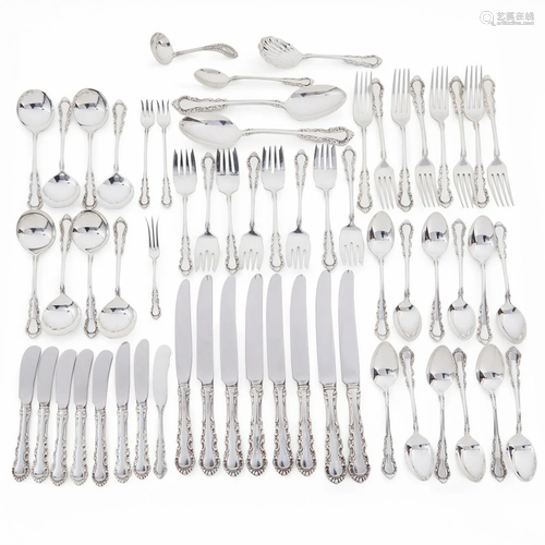 Reed & Barton Georgian Rose Sterling Flatware Set