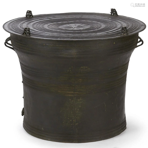 19th c. SE Asian Bronze Rain Drum