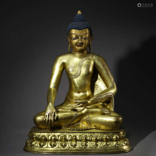 A Gild Bronze Sakyamuni Statue