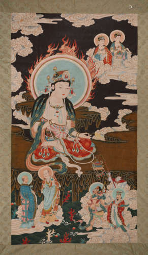 A Chinese Buddha Figure Painting