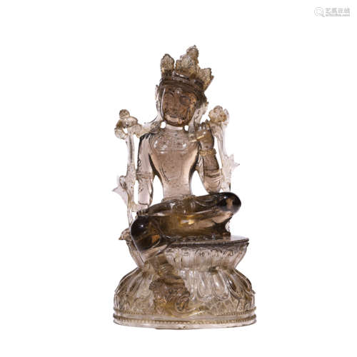 A Natural Crystal Kwan-yin Bodhisattva Statue